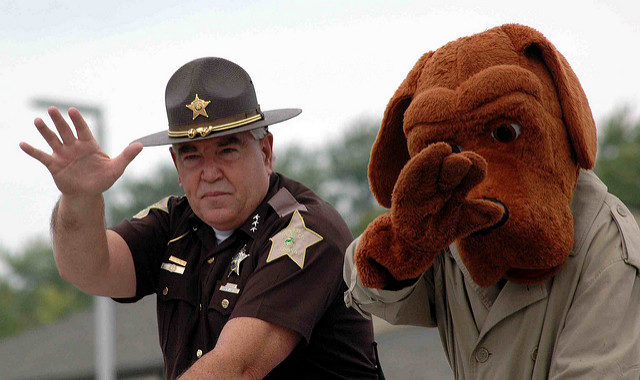 Sheriff John Layton + McGruff.flickrCC.SteveBaker