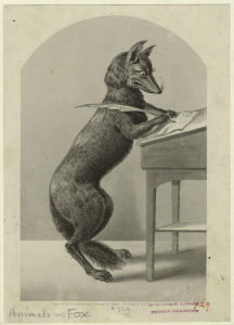 Fox with Quill Pen.flickrCC.Will