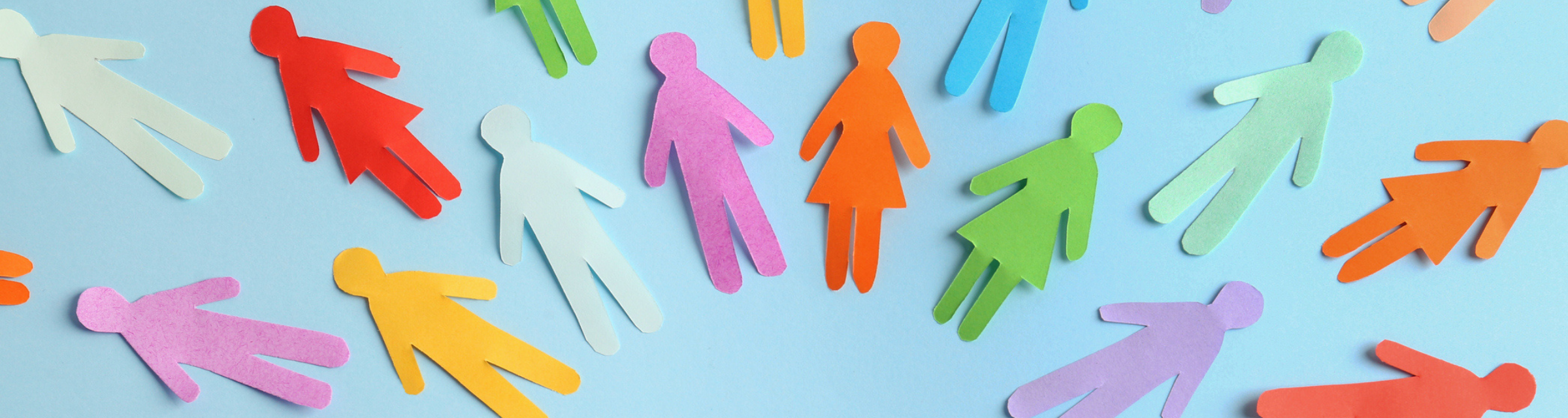 Colorful paper people