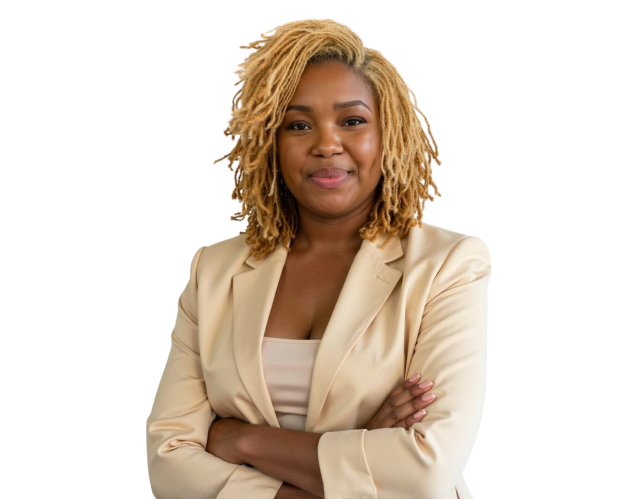 Professional headshot of Constangy attorney, Darianne Young, wearing a cream colored blazer and top.