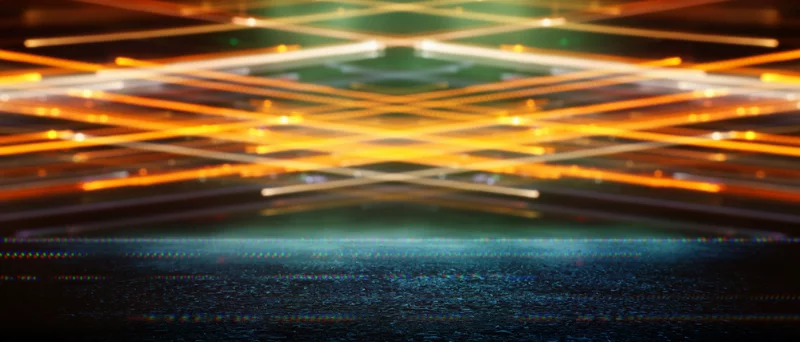 Spotlight over concrete floor.dark black background and bokeh lights