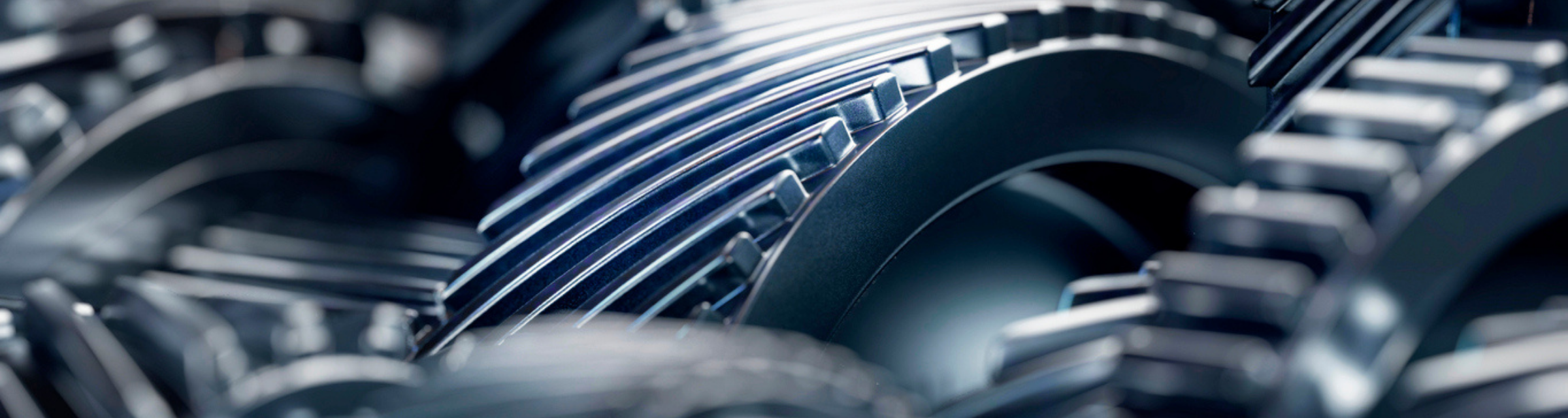 3d illustration of engine gear wheels, closeup view.