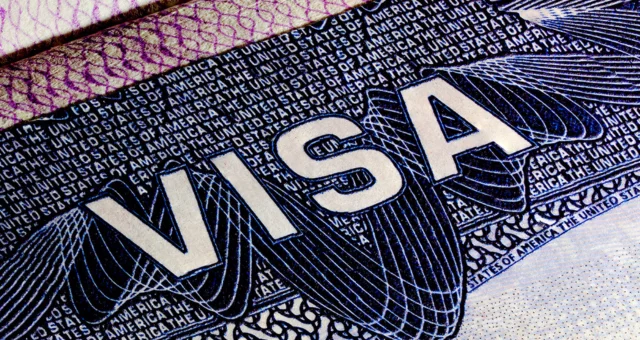 Completely focused. High Resolution U.S. Visa