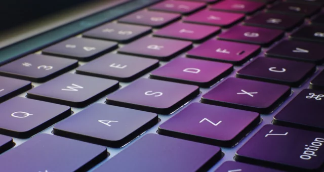 Close-up of computer keyboard keys