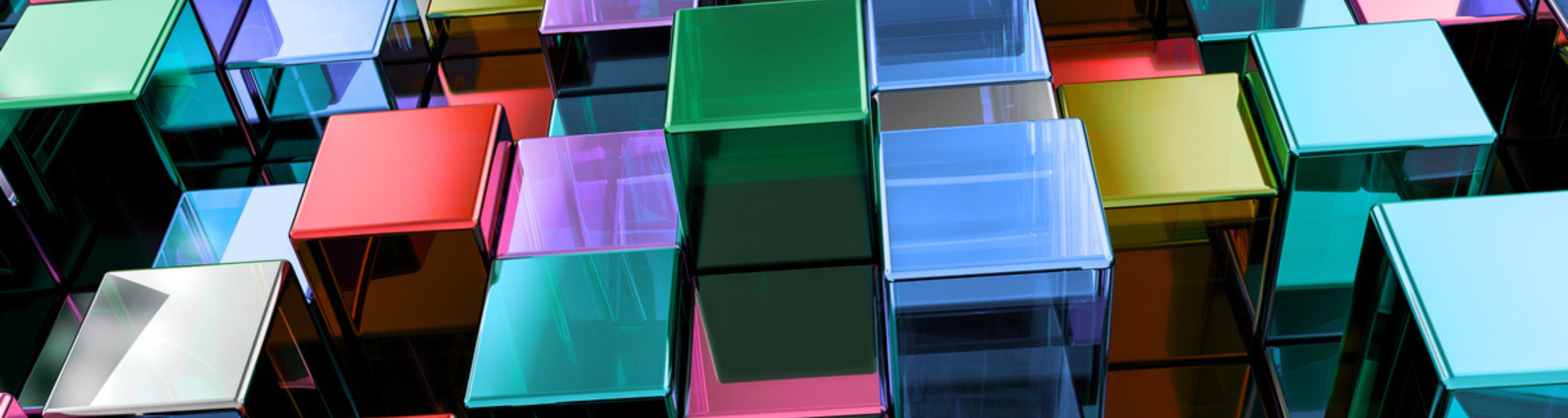 Abstract banner of multicolored glass cubes symbolizing diversity, structure, and inclusion—used on the EEO Compliance Dispatch blog by Constangy focused on equal employment opportunity and workplace compliance topics