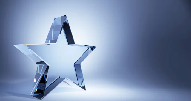 Glass star trophy